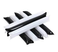 NOLITOY 24 pièces Bâtons Gonflables Applaudissements Sticks Bruyants Réutilisables pour Événements Sportifs Concerts et Fêtes Supporters Football Longs Bâtons Résistant Blanc et Noir