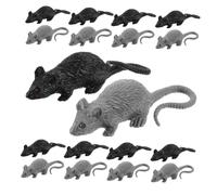 NOLITOY 24 Pièces Halloween Prank Toy Lifelike Fake Rats Plastic Mice for Creepy Party Decoration and Trick Games