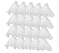 NOLITOY 25 pièces Distributeurs Poisson Plastique avec Ventouses Mangeoires Claires pour Aquarium Contenants Flottants pour Nourriture Vivante Faciles à Installer et Durables