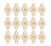 NOLITOY 25 pièces Lot Breloques Marguerite Alliage Double pour Création Bijoux Pendentifs Floraux Durables pour Colliers et Bracelets DIY