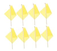NOLITOY 25 pièces Petits Drapeaux à Main Jaunes Drapeaux Solides pour Décoration Fête Parade et Anniversaire de Table Légers et Résistants pour Carnaval et Événements Extérieurs
