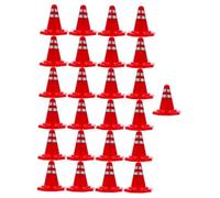 NOLITOY 25 pièces Simulation de Barrage Routier avec Cônes de Signalisation Plastique Jeu Éducatif pour Garçon Fille Décor de Fête Truffé de Panneaux de Circulation Réalistes