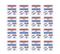 NOLITOY 25feuilles Autocollants De Visage Temporaire Drapeau National Imperméables Pour Événements Sportifs Autocollants Patriotique Pour Supporters Faciles à Appliquer Et