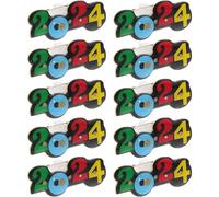 NOLITOY 25pièces Broches Nouvel An Lumineuses à Porter Boutonnière Sac Épingles Décoratives pour Fêtes et Célébrations