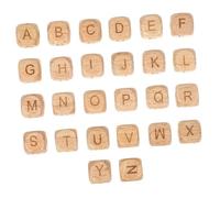 NOLITOY 260 Pièces Perles Carrées avec Lettres Alphabet Hêtre pour Bijoux Bracelets et Colliers DIY Perles Dartisanat Légères et Naturelles