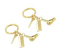 NOLITOY 2pcs Porte-clés Outils de Coiffure Décoration de lliage de Zinc Porte-clés de Voiture Pour Barber et Amateurs de Coupe de Cheveux À Attacher au Sac à Main