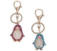 NOLITOY 2pcs Porte-clés Pingouin en Alliage de Zinc Pendentif Décoratif, Accessoire Mignon pour Clés, Facile à Trouver, pour Noël et Garçon et Filles
