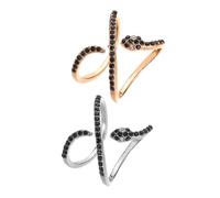 NOLITOY 2pièces Bague Pour Index Lot De Motif Serpent Bijou De Doigt Doré Argenté