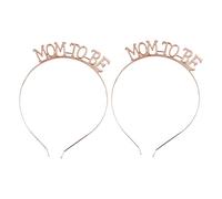 NOLITOY 2pièces Bandeau Mom to Be Accessoire Élégant Pour Mariage Et Fête Rose
