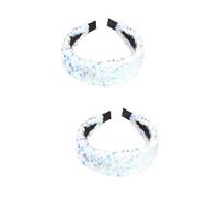 NOLITOY 2pièces Bandeau Sequins Élégant Pour Femmes Et Filles Accessoire De Cheveux Brillant Et Chic Pour Toutes Occasions Mariage Soirée Et Photographie Blanc