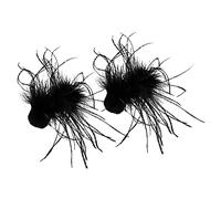 NOLITOY 2pièces Barrette Plumes Ostrich Accessoires De Cheveux Gothiques Pour Femmes Clips Élégants Pour Soirée Et Événements Spéciaux