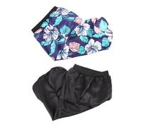 NOLITOY 2pièces Bonnets De Nuit Satin Imprimés Chapeaux à Large Bord Pour Des Cheveux Longue Noir