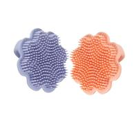 NOLITOY 2pièces Brosse à Shampoing Pour Garçon Fille Silicone Exfoliation Douce Pour Croûtes De Lait Peigne De Bain Né Lot