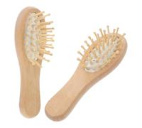 NOLITOY 2pièces Brosse De Massage Bois Anti-statique Pour Chevelu De Brosse De Voyage Portable Pour Hommes Et Femmes Soins Capillaires Doux Et Relaxants