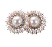 NOLITOY 2pièces Clips Décoratifs pour Chaussures de Mariée Clips Amovibles Strass avec Fausse Perle Accessoires de Chaussures Élégants pour Femmes de Boucle Détachables pour Talons