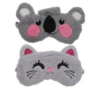 NOLITOY 2pièces Masques Pour Yeux Peluche Motif Animal Pour Dormir Et Sieste Lot