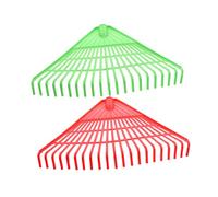 NOLITOY 2pièces Râteau Plastique Robuste Dents pour Jardin Et Pelouse Remplacement Désherbage Ramassage Rapide des Lot de Rouge Vert