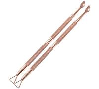 NOLITOY 2pièces Repousse Cuticules Acier Inoxydable Double-extrémité Poussoir Ongles Pour Manucure Et Pédicure Outil Et Précis Pour Nettoyage Des Cuticules Et Removal De Gel Vernis