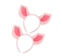 NOLITOY 2pièces -tête Oreilles De Cochon Couvre-chef Cosplay Animal Peluche Accessoires De Déguisement Pour Garçon Fille Et Fêtes
