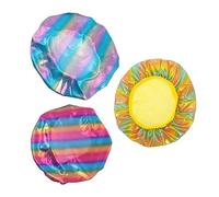 NOLITOY 3 Pièces Bonnet de nuit à large bord couvre-chef de nuit grand capot hair toppers bonnet casquette femme shower cap bonnet de nuit domestique bonnets de cheveux polyester