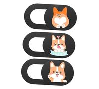 NOLITOY 3 pièces Cache Webcam Coulissant avec Motif Cartoon Petit Chien Protection pour Ordinateur Portable Tablette et PC Ultra-Fin et Léger Facile à Coller et Retirer Protection de