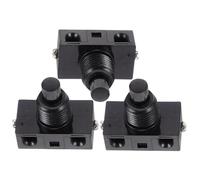 NOLITOY 3 pièces Interrupteur Bouton Poussoir Automatique sans Verrouillage Bouton de Remplacement Compact et pour Appareils Ménagers pour Projets DIY et Équipements Électriques