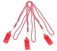 NOLITOY 3 Pièces Lot de Sifflets Urgence Rouges avec Lanières Puissant pour Sports Survie Extérieur et Entraînement Adaptés Arbitres et Activités Plein Air