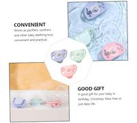 NOLITOY 3 pièces Lot de Tétines Garçon Fille Silicone Réalistes Coliques Apaisantes pour Sommeil Stimulation Sensorielle Rose Vert et Bleu