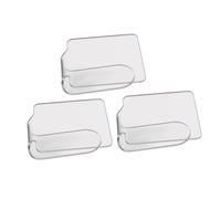 NOLITOY 3 pièces Palette de Maquillage Acrylique pour Ongles Palette de Mélange de Couleurs Transparente avec Poignée Ergonomique Résistante et Réutilisable pour Nail Art et Cosmétiques