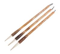 NOLITOY 3 Pièces Pinceaux Chinois pour Débutants Pinceaux de Calligraphie et Aquarelle Outils Traditionnels pour Apprentissage et Dessin Artistique Manche Ergonomique et Nettoyage Facile
