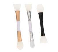 NOLITOY 3 pièces Pinceaux Masque Silicone Double Embout Outils de Mélange Doux pour Application Visage Brosses Maquillage DIY Assorties