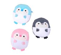 NOLITOY 3 pièces Plush Coin Purse Set Cute Penguin Change Bag Small Lightweight Soft Storage Pouch for Daily Use Pocket and Backpack