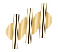 NOLITOY 3 pièces Set de Jardinières Murales Vintage Fer Doré Supports Suspendus pour Plantes Séchées Décoration Murale Scandinave et Rustique Gain de Place pour Salon et Porche