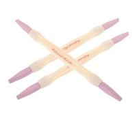 NOLITOY 3 pièces Stylo Polisseur Ongles Double Tête Pierre Multifonction pour Cuticules à Ongles pour Polissage Fin Outil Professionnel pour Soin et Réparation des Peaux Mortes