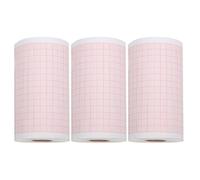 NOLITOY 3 Rouleaux de Papier Thermique Médical Quadrillé 80 MM X 20 M pour Électrocardiogramme Feuilles Vierges Compatibles SE-3/300/R3 Recharge Papier pour Hôpital et Diagnostic