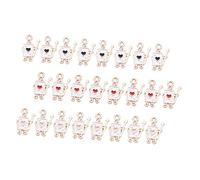NOLITOY 30 pièces Breloques Poker Soldier pour Bijoux DIY Lot de Pendentifs Forme de Soldat Carte à Jouer Accessoires de Création Personnalisée Noir Rouge et Rose