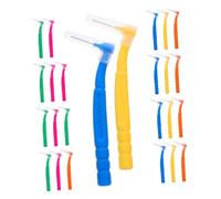 NOLITOY 30 pièces Lot de Brosses Interdentaires Colorées Brosses Manuelles Portables pour Nettoyage Précis des Espaces Entre les Dents Pratiques pour Soins Bucco-dentaires Familiaux