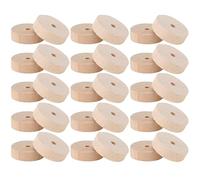NOLITOY 30 Pièces Mini Roue Artisanale en Bois Beige pour Projets de Bricolage et Peinture, Améliore la Créativité Compétences Pratiques des Garçon et Filles