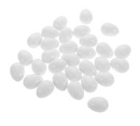 NOLITOY 30 Œufs Factices Blancs en Plastique pour Perroquets, Accessoires D'élevage et D'entraînement, Aide à L'éclosion, Pack de 30 Pièces pour Gestion des Œufs