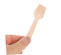 NOLITOY 300 Pièces Mini Wooden Tasting Spoons With Square Handle For Ice Yogurt Desserts Disposable Sampling Spoons For Parties Catering And Food Service