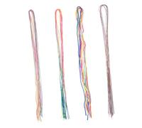 NOLITOY 36 pièces Hair String Cords Set For Braids And Dreadlocks Rainbow Gradient Hair Ropes Fabric Decoration And Styling