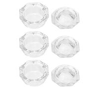 NOLITOY 3pièces Bol Verre Avec Couvercle Pour Liquide Acrylique Et Outils De Manucure Pratiques Et Élégants