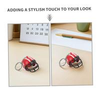 NOLITOY 3pièces Porte-clés De Football Mini Casque Pendentif De Sport Pour Sac à Dos Accessoire De Rugby Hockey Football