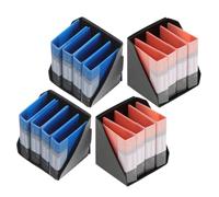 NOLITOY 4 Ensembles Dollhouse Mini Folders Realistic Desktop Paper Organizers for Office Scene Accessories Plastic Miniature School Supplies for Role Play and Collector Display