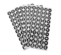 NOLITOY 4 feuilles Autocollants Numérotés Ronds Noirs Étiquettes Vinyle Auto-adhésives pour Inventaire Stockage et Organisation Intérieure Extérieure