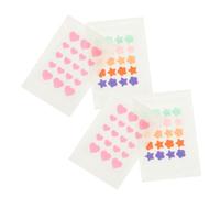 NOLITOY 4 Feuilles Colorées De Forme Spéciale Anti- Hydrocolloïdes Patchs De Soin Autocollant Étiquette Ruban Kit Dissolvant Bouton Tache Grasse Décalcomanie