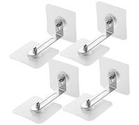 NOLITOY 4 pièces Ancre Murale Adhésive pour Meubles Fixation Anti-basculement pour Garçon Fille et Animaux Kit Sécurise Placard sans Perçage Stabilité Renforcée et Installation Facile