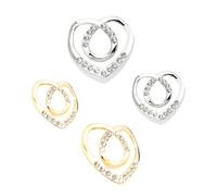 NOLITOY 4 pièces Anneaux Écharpe et Pinces T-shirt Clips Mode Foulard Femme Accessoires Vêtements Élégants Bagues Foulard Doré et Argenté Décoration Chemise et Pull