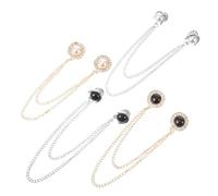 NOLITOY 4 pièces Broche Pince Métallique pour Cardigan et Robe Clips de Décoratifs pour Femmes Accessoires Mode Or et