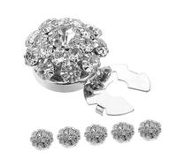 NOLITOY 4 Pièces Cache Boutons Strass Amovibles pour Chemises et Clips Décoratifs Élégants pour Embellissement DIY des Vêtements